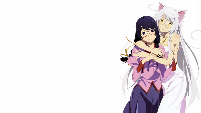 Hanekawa Tsubasa and Shinobu Oshino from Monogatari Series