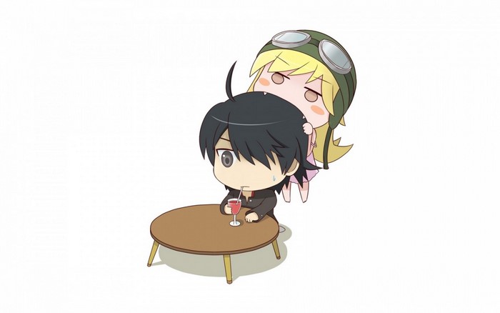 Oshino Shinobu and Araragi Koyomi from Monogatari Series