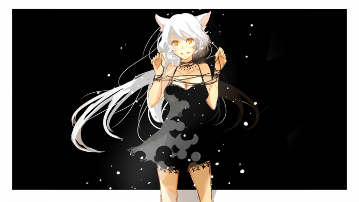 Hanekawa Tsubasa from Monogatari Series cat girl
