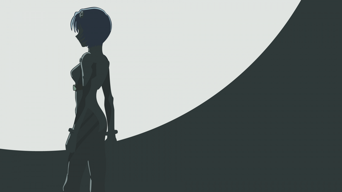 Rei Ayanami from Neon Genesis Evangelion silhouette