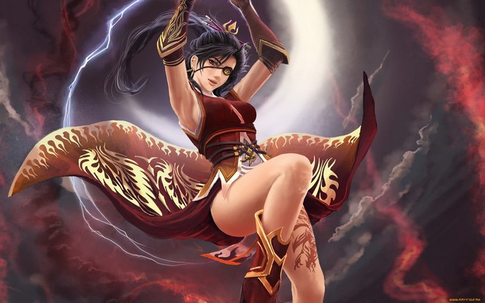 Fantasy woman warrior with eyepatch and sword