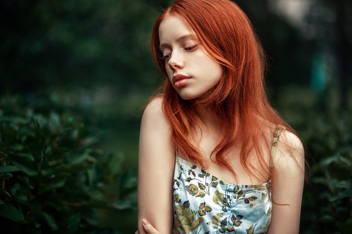 Face Women Redhead Model Portrait Depth Of Field Long Hair Red