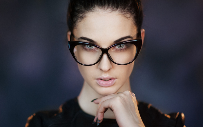Alla Berger wearing glasses