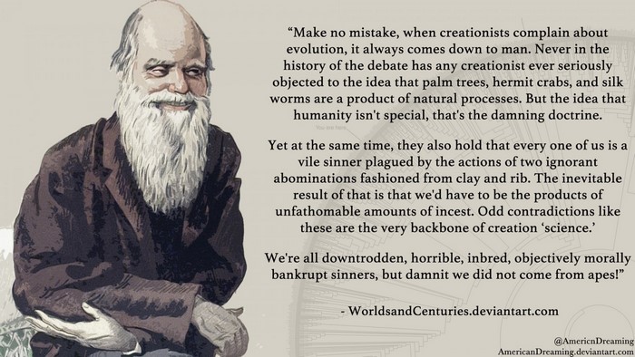 Charles Darwin quote on creationism and evolution