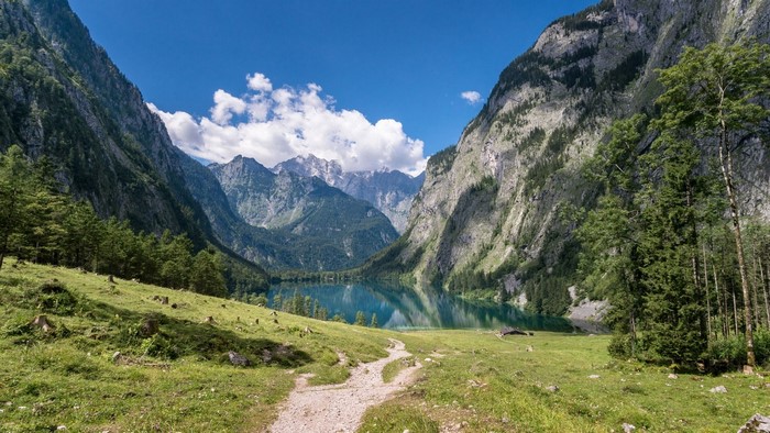 Scenic Alpine Lake and Mountain Valley in Germany