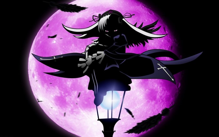 Suigintou Silhouette with Purple Moon Rozen Maiden