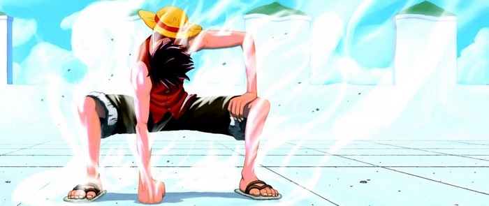 Monkey D. Luffy from One Piece in action
