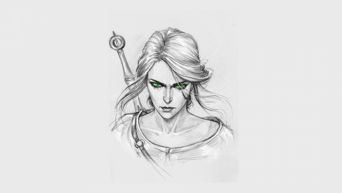 Ciri from The Witcher 3 Wild Hunt sketch