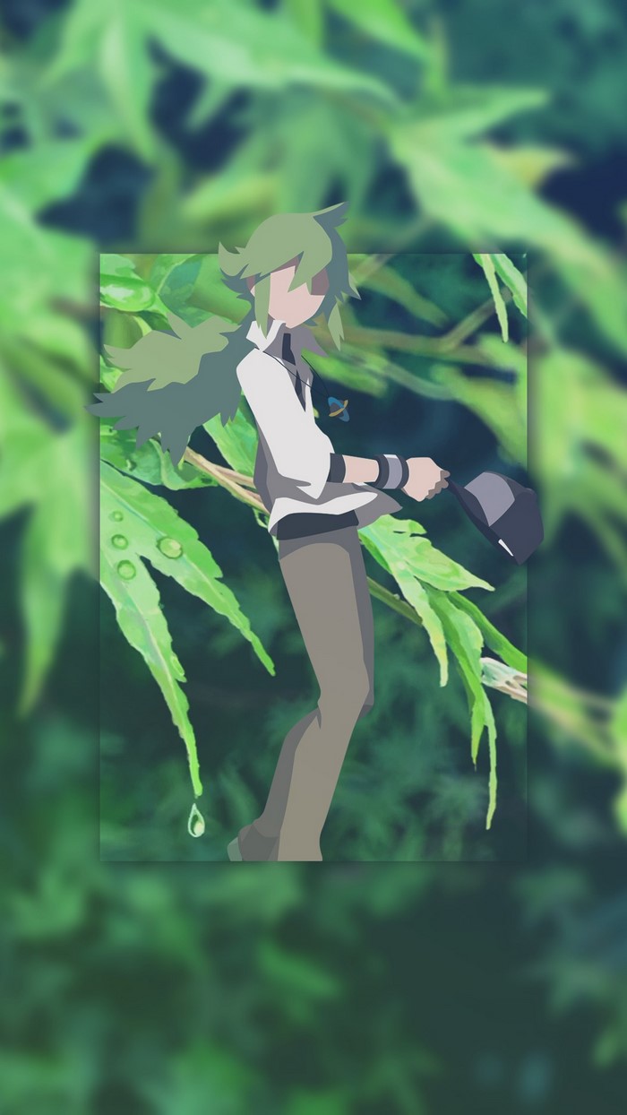 N from Pokemon with green foliage