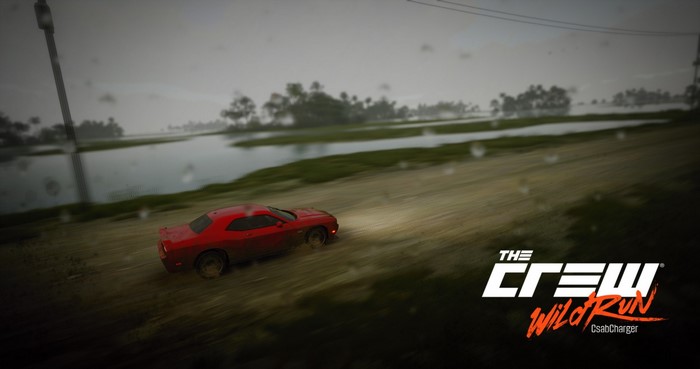 The Crew Wild Run: Dodge Challenger on a dirt road