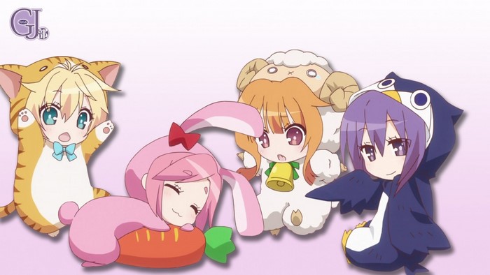 Chibi characters in animal costumes from GJ Bu