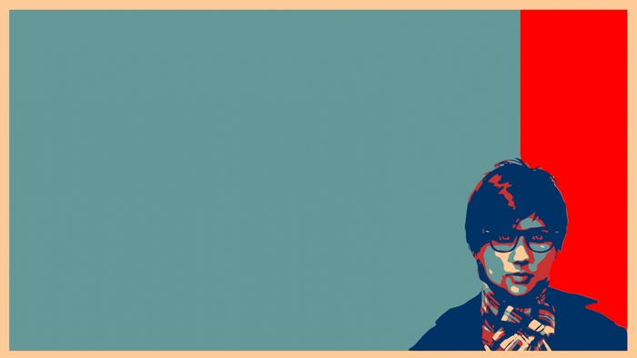 Illustration of a person in a stylized propaganda poster style