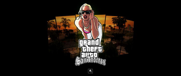 Grand Theft Auto San Andreas poster with woman