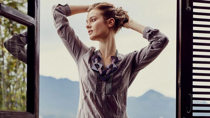 Model Monika Jagaciak in fashion photoshoot