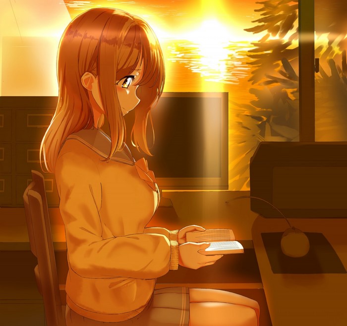 Kunikida Hanamaru from Love Live Sunshine reading a book