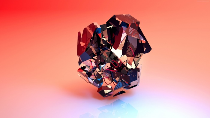 Abstract 3D shapes 4K