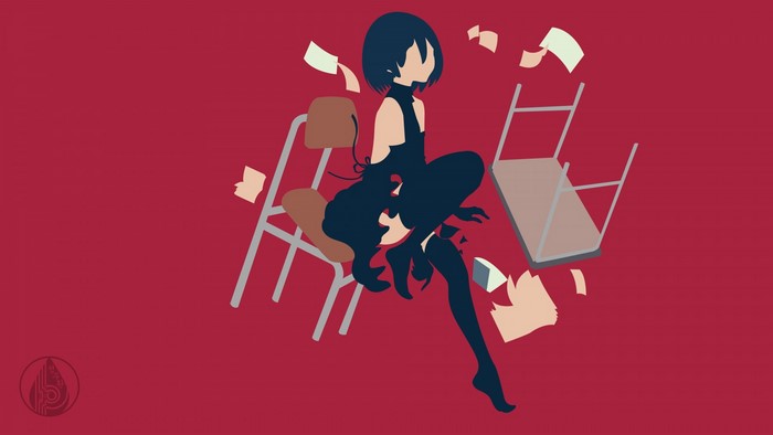 Oshino Ougi Minimalist Vector Art from Monogatari Series