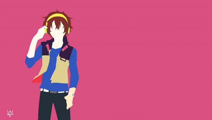 Nice Hamatora from Re Hamatora with headphones