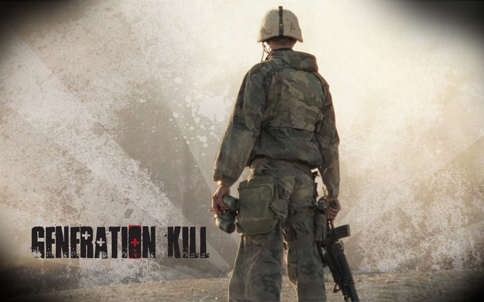 Generation Kill title card with soldier
