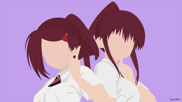 Suminoe Ako and Suminoe Riko from Kiss x Sis