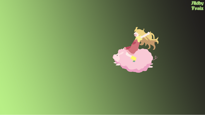 Tsumugi Inuzuka from Amaama to Inazuma riding a pink pig