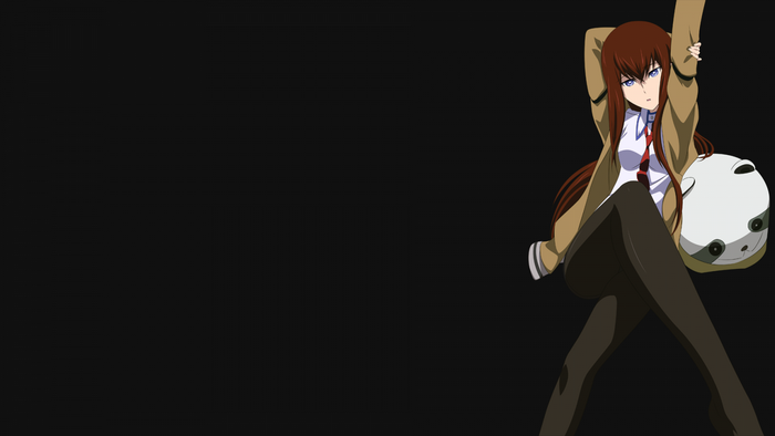Makise Kurisu from Steins;Gate with a panda mask