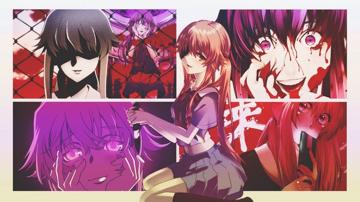 Gasai Yuno from Mirai Nikki collage