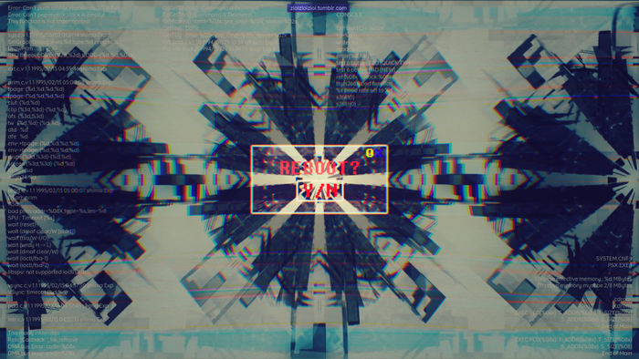 Glitch Art Collage with Reboot Prompt