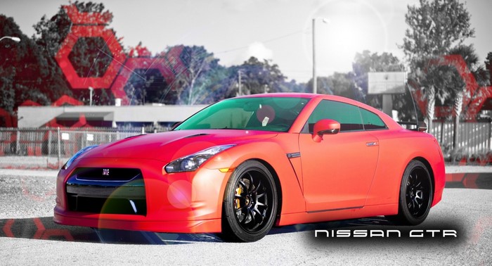 car, vehicle, Nissan, Nissan GTR, red cars, sports car, Nissan GT R ...