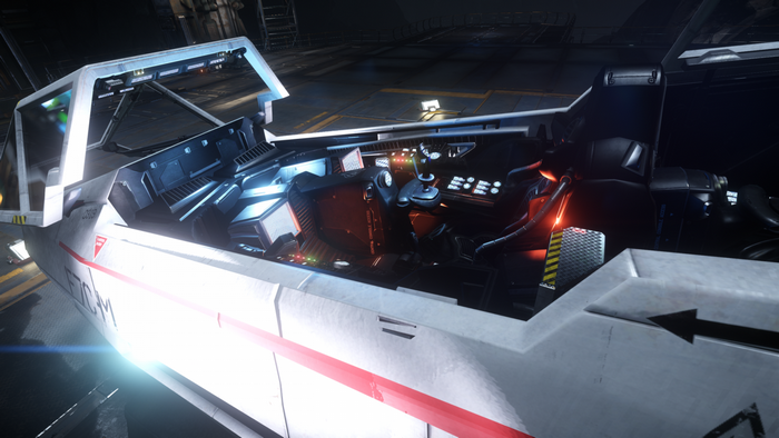 Cockpit of a Star Citizen spacecraft