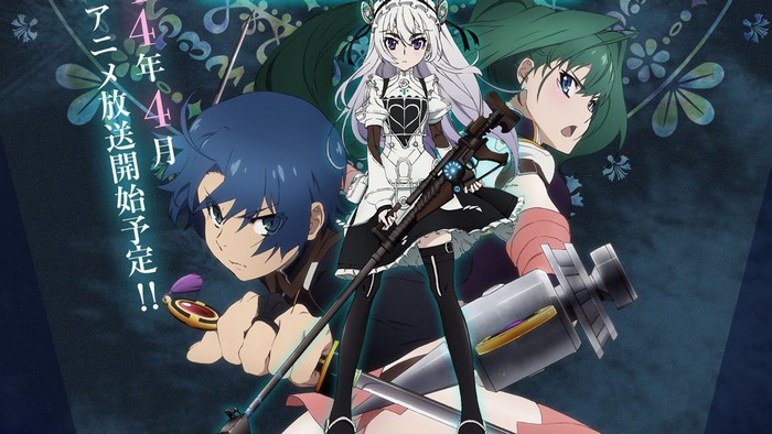 Chaika Trabant, Akari Acura, and Toru Acura from Hitsugi no Chaika