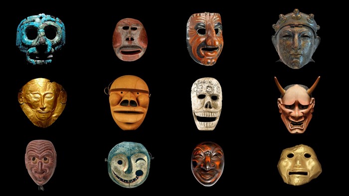 Collection of diverse historical masks