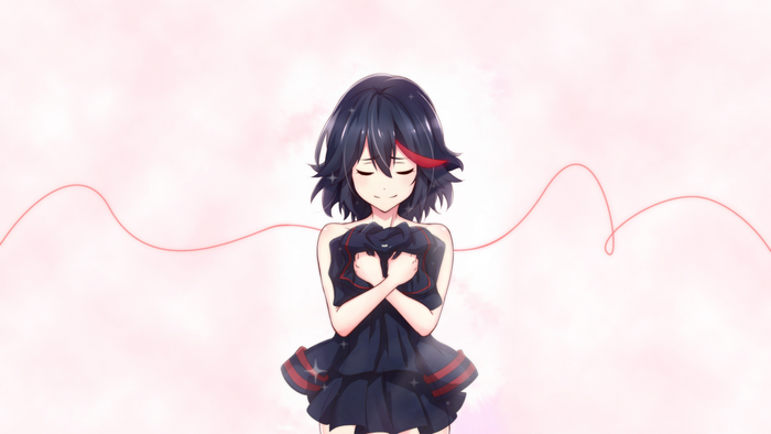 Matoi Ryuuko from Kill la Kill holding clothing