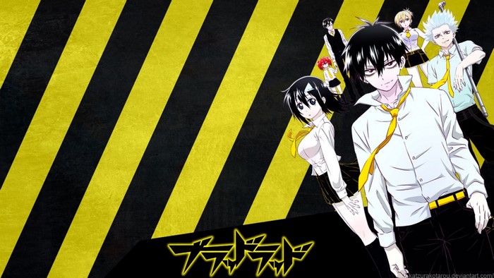 Blood Lad characters with Staz Charlie and Yanagi Fuyumi