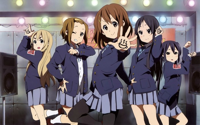 K-On! characters performing on stage