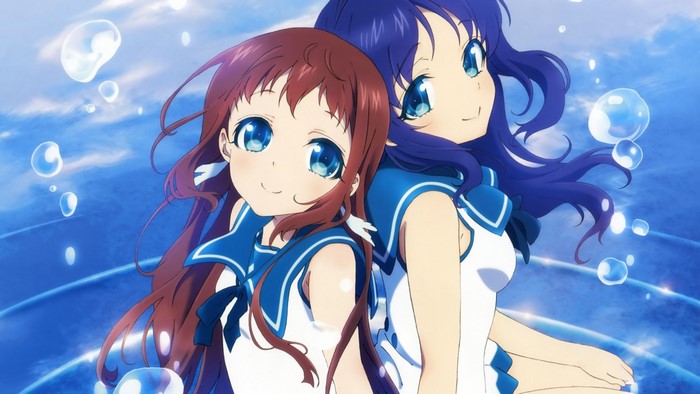 Manaka Mukaido and Chisaki Hiradaira from Nagi no Asukara