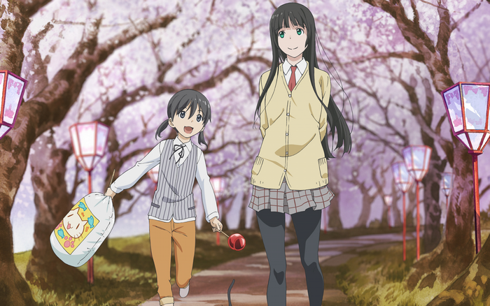 Chinatsu Kuramoto and Makoto Kowata from Flying Witch