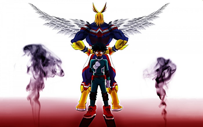Deku and All Might from Boku no Hero Academia