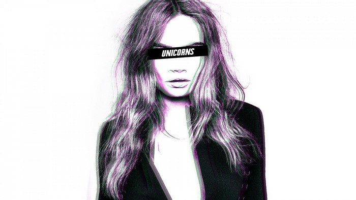 Woman with censored eyes and text overlay