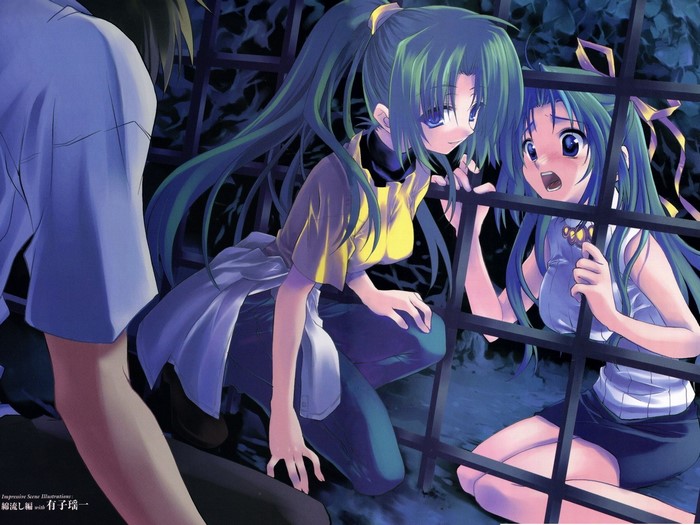 Sonozaki Shion and Sonozaki Mion from Higurashi No Naku Koro Ni