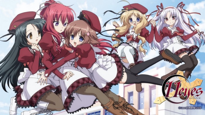 Anime girls from 11 Eyes series