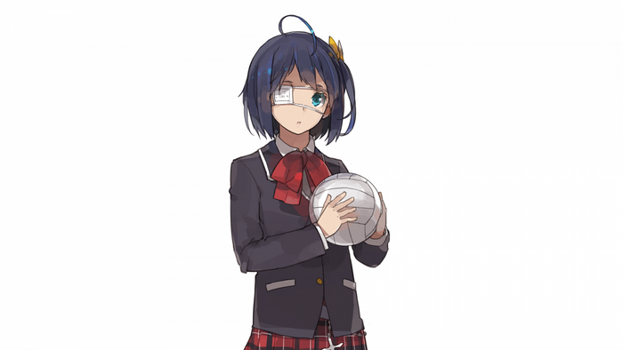 Rikka Takanashi from Chuunibyou demo Koi ga Shitai holding a volleyball