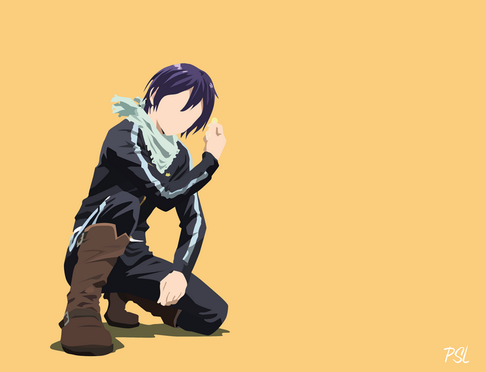 Yato from Noragami kneeling