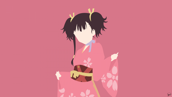 Mumei from Koutetsujou no Kabaneri in a pink kimono
