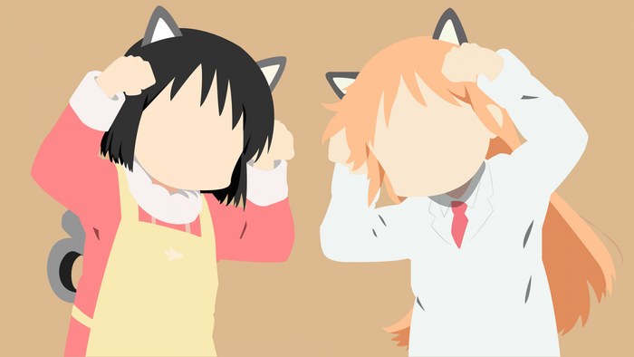 Nano Shinonome and Hakase Shinonome from Nichijou