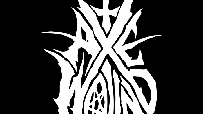 Axewound logo in black and white