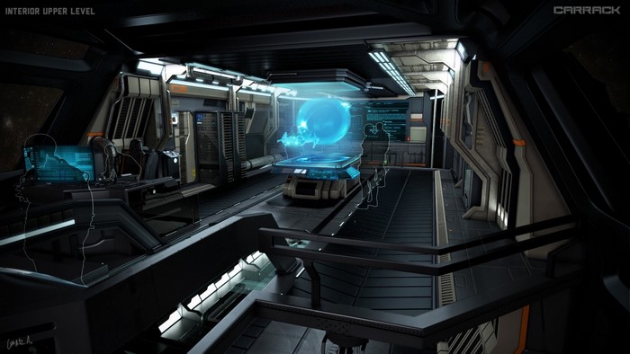 Interior Upper Level of Anvil Carrack from Star Citizen