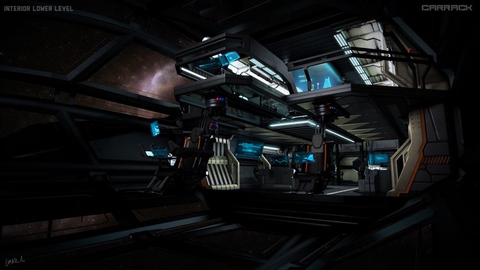 Interior of the Anvil Carrack from Star Citizen