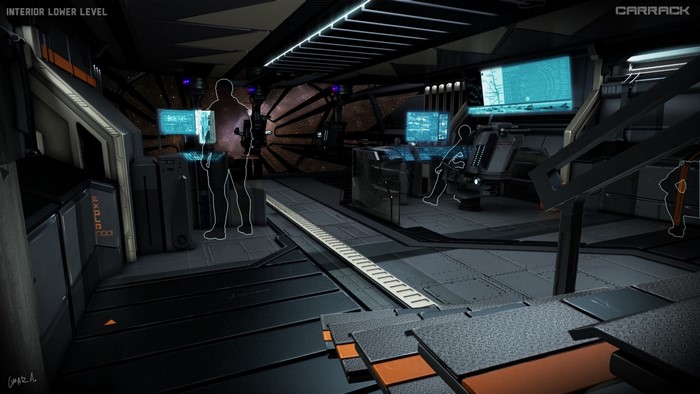 Interior Lower Level of the Anvil Carrack in Star Citizen