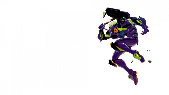 EVA Unit 01 from Neon Genesis Evangelion jumping